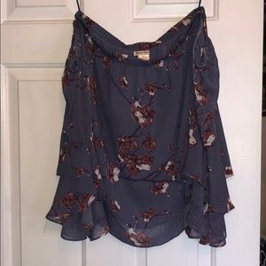 3/4 length sleeve off the shoulder blouse